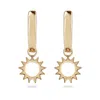 Zohreh Women's Sunburst Silhouette Hoop Earrings 9k Gold In Gold