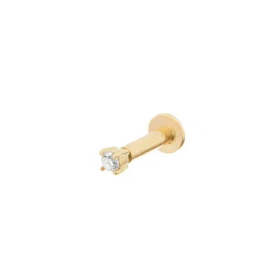 Zohreh Women's Teeny Diamond Solitaire Flat Back 14k Gold