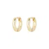Zohreh Women's Teeny Wide Huggie Hoop Earring Pair 9k Gold In Gold