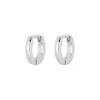 Zohreh Women's Teeny Wide Huggie Hoop Earring Pair Sterling Silver In Silver
