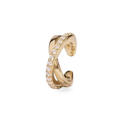 Zohreh Women's Topaz Crossover Ear Cuff 14k Gold Vermeil