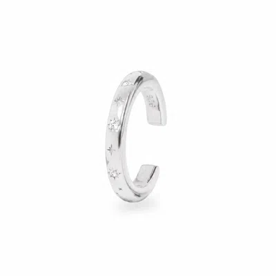 Zohreh Women's White Sapphire Celestial Ear Cuff Sterling Silver