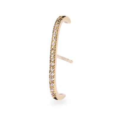 Zohreh Women's White Sapphire Pave Suspender Earring 14k Gold Vermeil