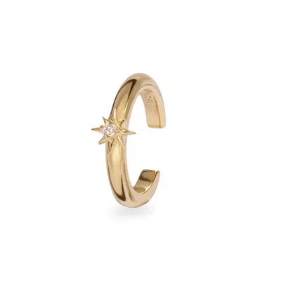 Zohreh Women's White Sapphire Star Ear Cuff 14k Gold Vermeil