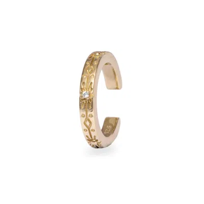 Zohreh Women's White Sapphire Starburst Ear Cuff 14k Gold Vermeil