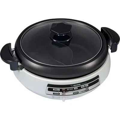 Zojirushi Gourmet D'' Expert Electric Skillet With Yin Yang Hot Pot In Stainless Steel