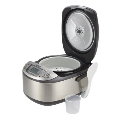 Zojirushi Micom Pfas Free Rice Cooker And Warmer 5.5 Cups In Silver