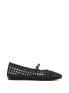 Zolfo Black Mimi Ballerinas With Braiding And Strap