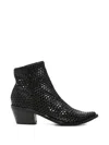 Zolfo Leather Ankle Boots In Black