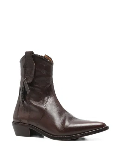 Zolfo Pointed-toe Leather Cowboy Boots In Multi