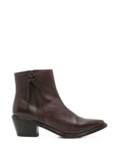 Zolfo Pointed-toe Side-zip Ankle Boots In Multi