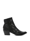Zolfo Leather Ankle Boots In Black
