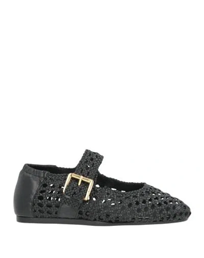 Zolfo Woman Ballet Flats Black Size 8 Leather In Multi