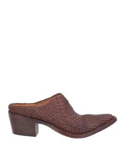 Zolfo Woman Mules & Clogs Rust Size 8 Leather In Red