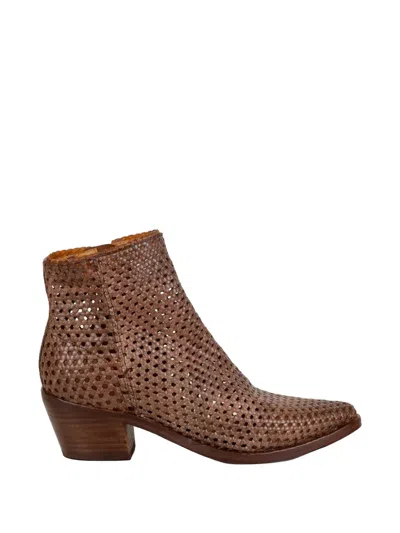 Zolfo Woven Leather Boots In Multi