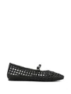 Zolfo Black Mimi Ballerinas With Braiding And Strap