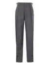 Zomer Buckle-detailed Trousers In Gray