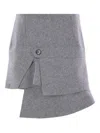 Zomer Layered Mini Skirt In Gray