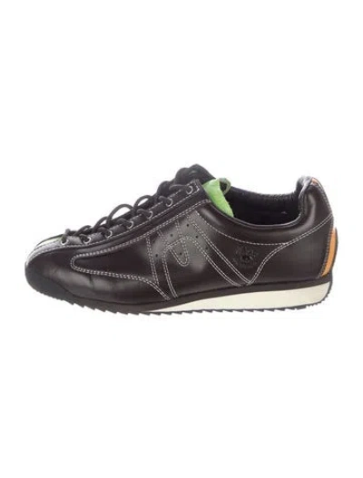 Pre-owned Zomer Leather Athletic Sneakers In Brown