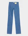 Zomer Reversed Bootcut-leg Denim Trousers In Blue