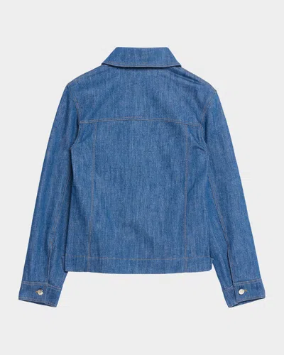 Zomer Reversed Denim Collared Shirt In Blue