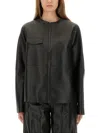 Zona20 Milano Leather "cartago" Jacket In Black