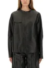 Zona20 Milano Leather "cartago" Jacket In Black