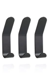 Zone Denmark A-collection Set Of 3 Double Wall Hooks In Black