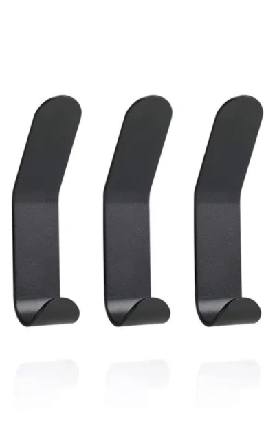 Zone Denmark A-collection Set Of 3 Double Wall Hooks In Black