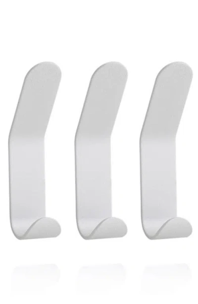 Zone Denmark A-collection Set Of 3 Double Wall Hooks In Soft Grey