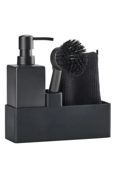 Zone Denmark Dishwashing Set With Cloth In Black