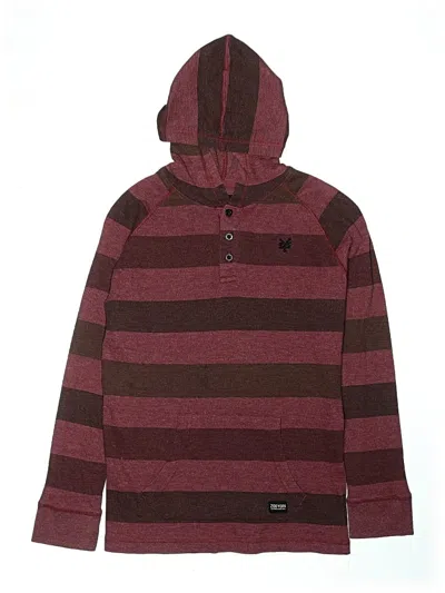 Pre-owned Zoo York Kids'  Long Sleeve Henley Shirt In Burgundy