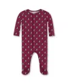 Zoozatz Baby Boys And Girls Garnet Florida State Seminoles Magnetic Closure Sleeper In Burgundy