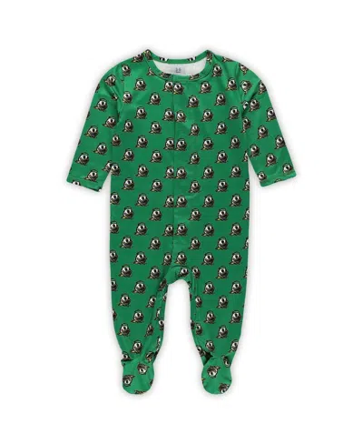 Zoozatz Baby Boys And Girls Green Oregon Ducks Magnetic Closure Sleeper