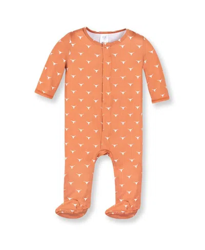 Zoozatz Kids' Baby Boys And Girls Texas Orange Texas Longhorns Magnetic Closure Sleeper