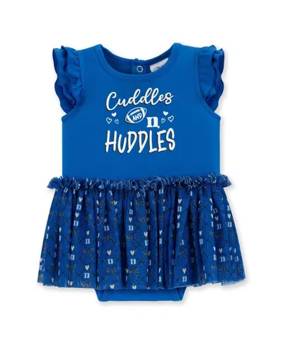 Zoozatz Baby Girls Royal Duke Blue Devils Onesie Dress