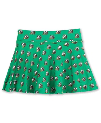 Zoozatz Kids' Big Girls Green Oregon Ducks All-over Print Tennis Skort