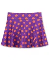 Zoozatz Big Girls Purple Clemson Tigers All-over Print Tennis Skort In Purple