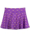 Zoozatz Big Girls Purple Lsu Tigers All-over Print Tennis Skort In Purple