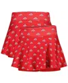 Zoozatz Big Girls Scarlet Ohio State Buckeyes All-over Print Tennis Skort In Red