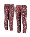 Zoozatz Girls Youth  Red/black Georgia Bulldogs Stacked Mascot Leggings In Red,black