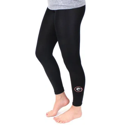 Zoozatz Women's  Black Georgia Bulldogs Fleece Leggings