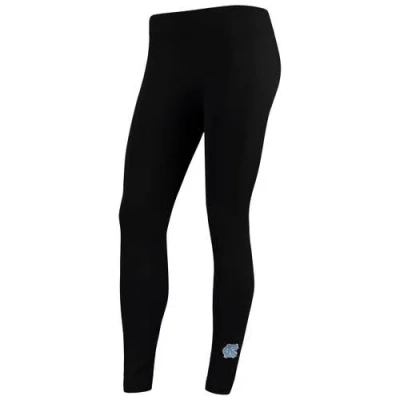 Zoozatz Black North Carolina Tar Heels Fleece Leggings