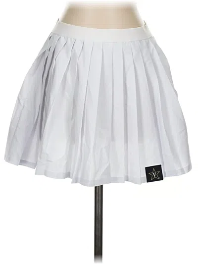 Zoozatz Casual Skirt In White