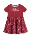 Zoozatz Girls Toddler Crimson Alabama Crimson Tide Short Sleeve Dress In Red