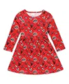Zoozatz Girls Toddler Scarlet Ohio State Buckeyes All-over Print Football Dress In Multi