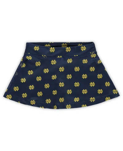 Zoozatz Babies' Girls Toddler  Navy Notre Dame Fighting Irish All-over Print Tennis Skort In Blue