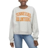 Zoozatz Oatmeal Tennessee Volunteers Core Chenille Cropped Pullover Sweatshirt In Oatmeal