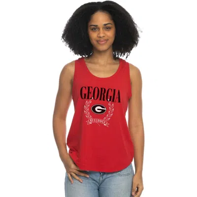 Zoozatz Red Georgia Bulldogs Everyday Tri-blend Tank Top