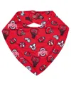 Zoozatz Scarlet Ohio State Buckeyes All Over Print Baby Bib In Red